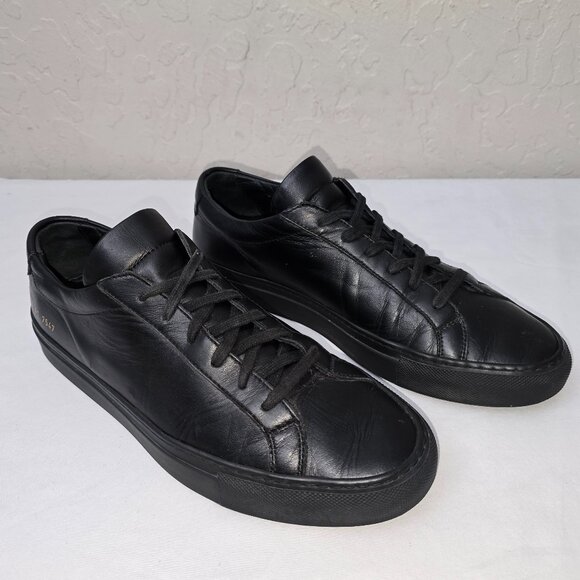 Common Projects Men's Original Achilles Low Black Leather Sneaker US 8 EUR 41 - Picture 7 of 11